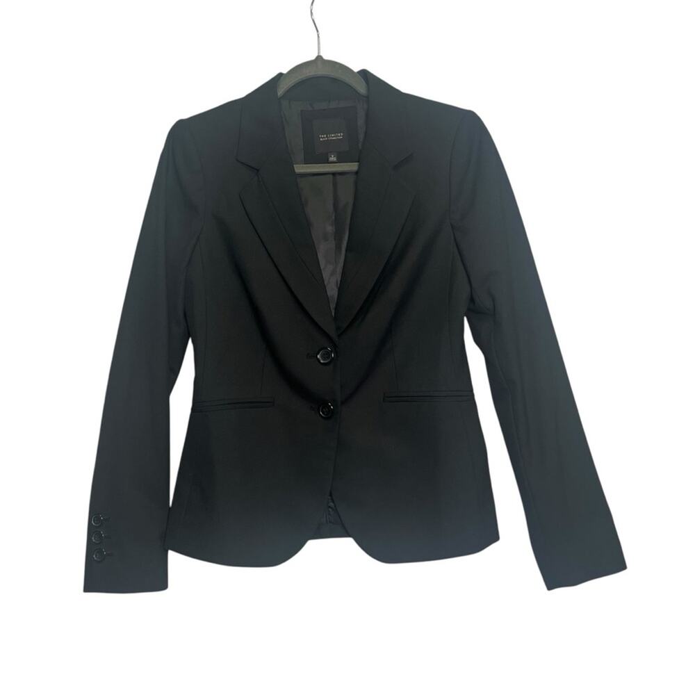The Limited Black Collection Blazer Womens Size 2 Button Long Sleeve Career Work